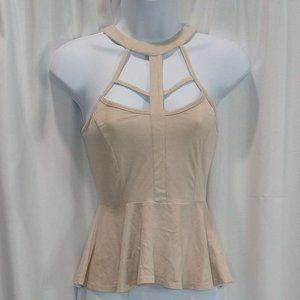 Love Cameron Khaki Tank Top Size Small